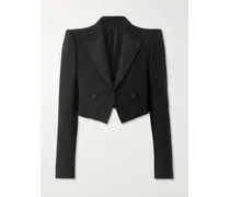 Blazer Aus Einer Mischung Aus Wolle, Mohair Und Seide - Schwarz