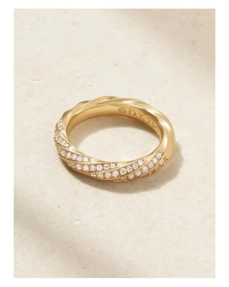 David Yurman Cable Ring Aus Recyceltem 18 Karat Gold Mit Diamanten Gold