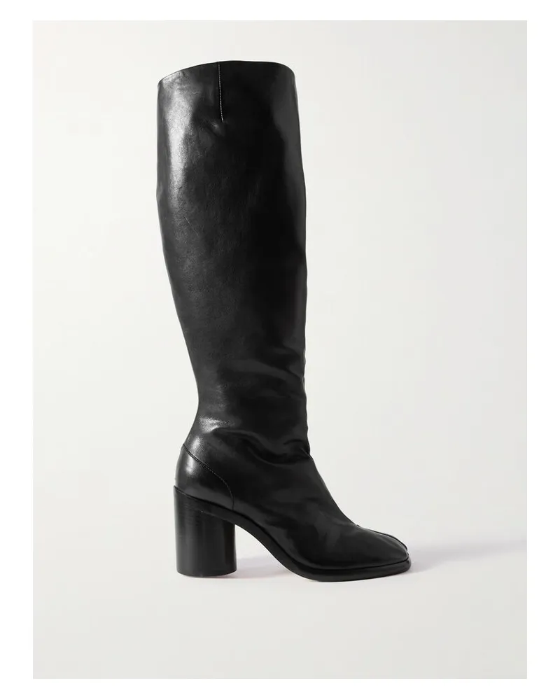 Maison Margiela Tabi Kniehohe Stiefel Aus Leder - Schwarz Schwarz
