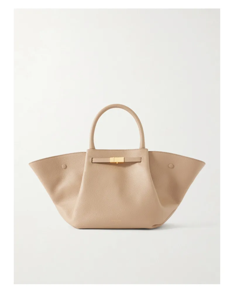 DeMELLIER Midi New York Textured Leather Tote - Neutrals Neutrals
