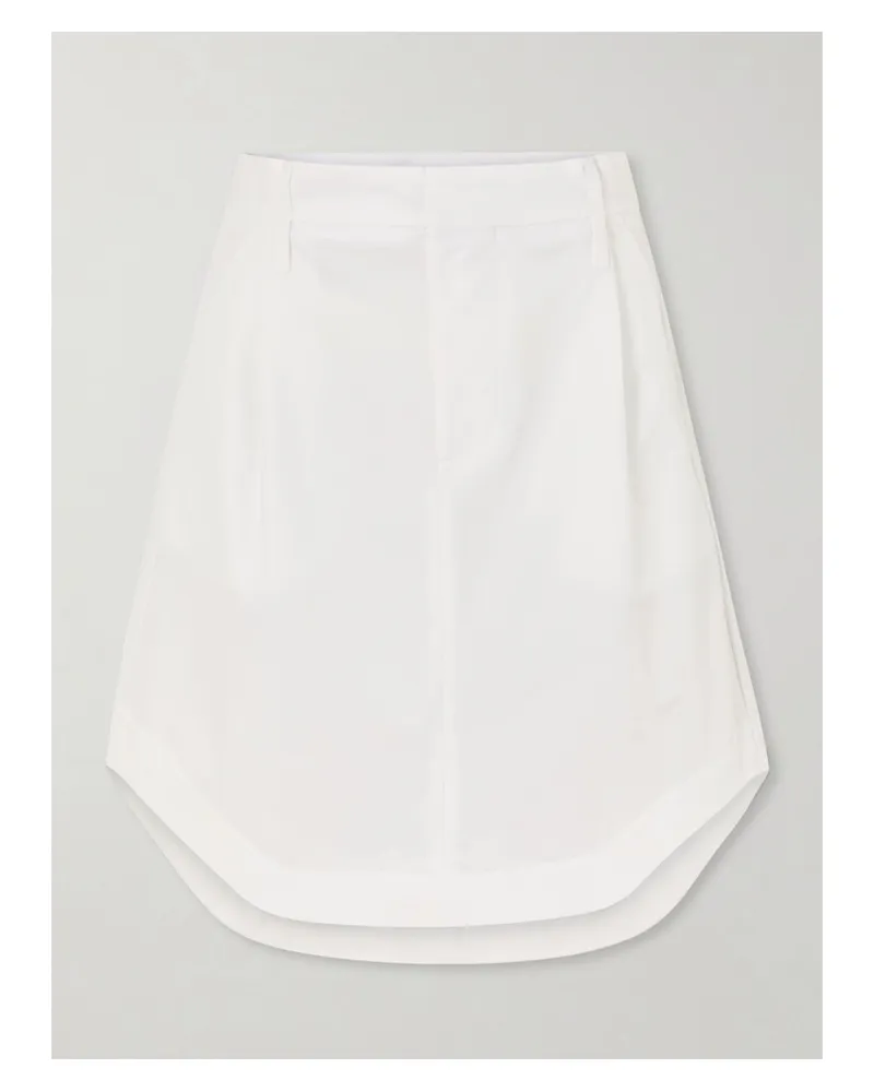 Victoria Beckham Organic Cotton Mini Skirt - White White
