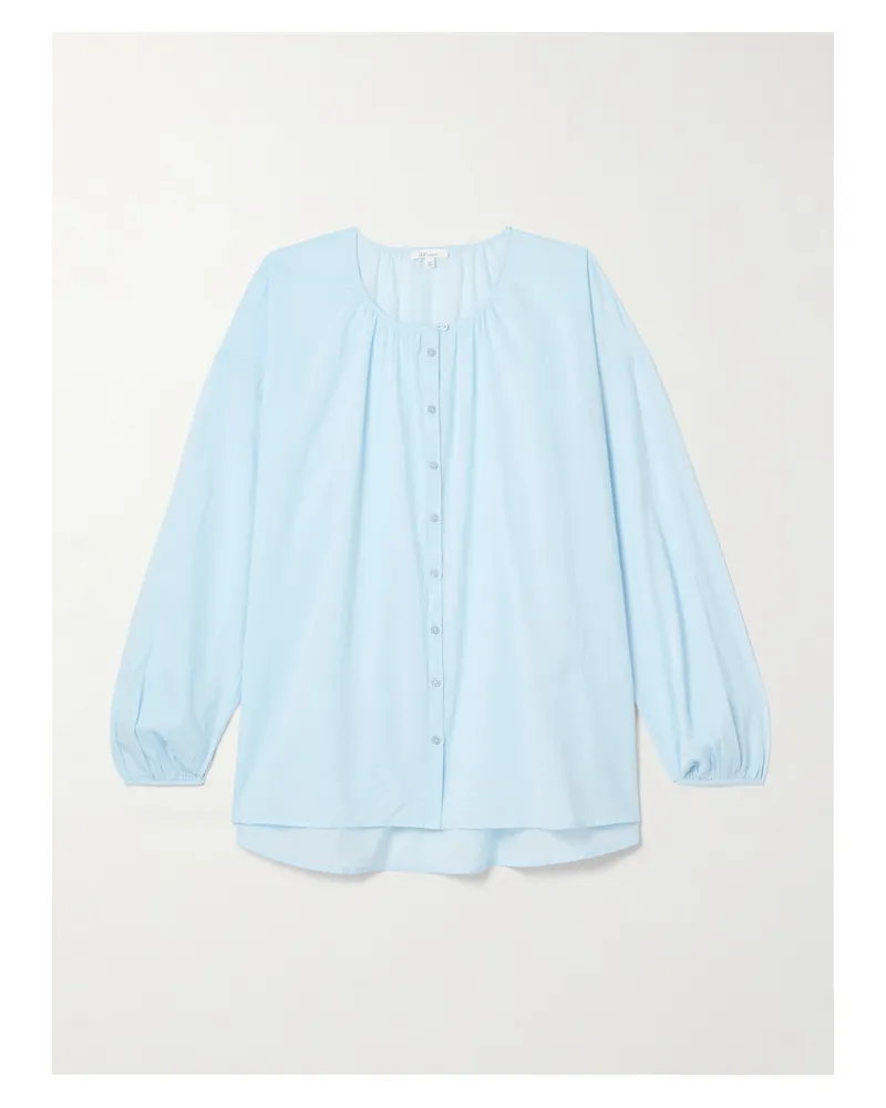 Skin Blair Hemd Aus Biobaumwoll-voile - Blau Blau