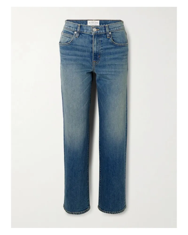 SLVRLAKE Sophie Long Halbhohe Jeans Mit Geradem Bein Aus Bio-denim - Blau Blau