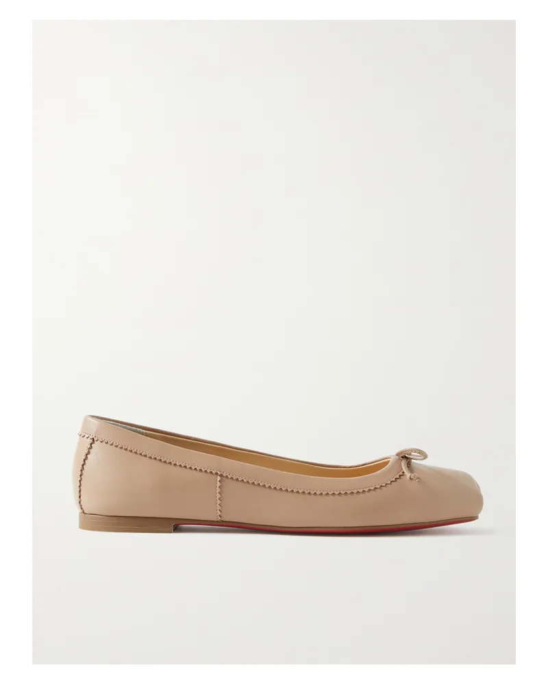 Christian Louboutin Mamadrague Leather Ballet Flats - Neutrals Neutrals