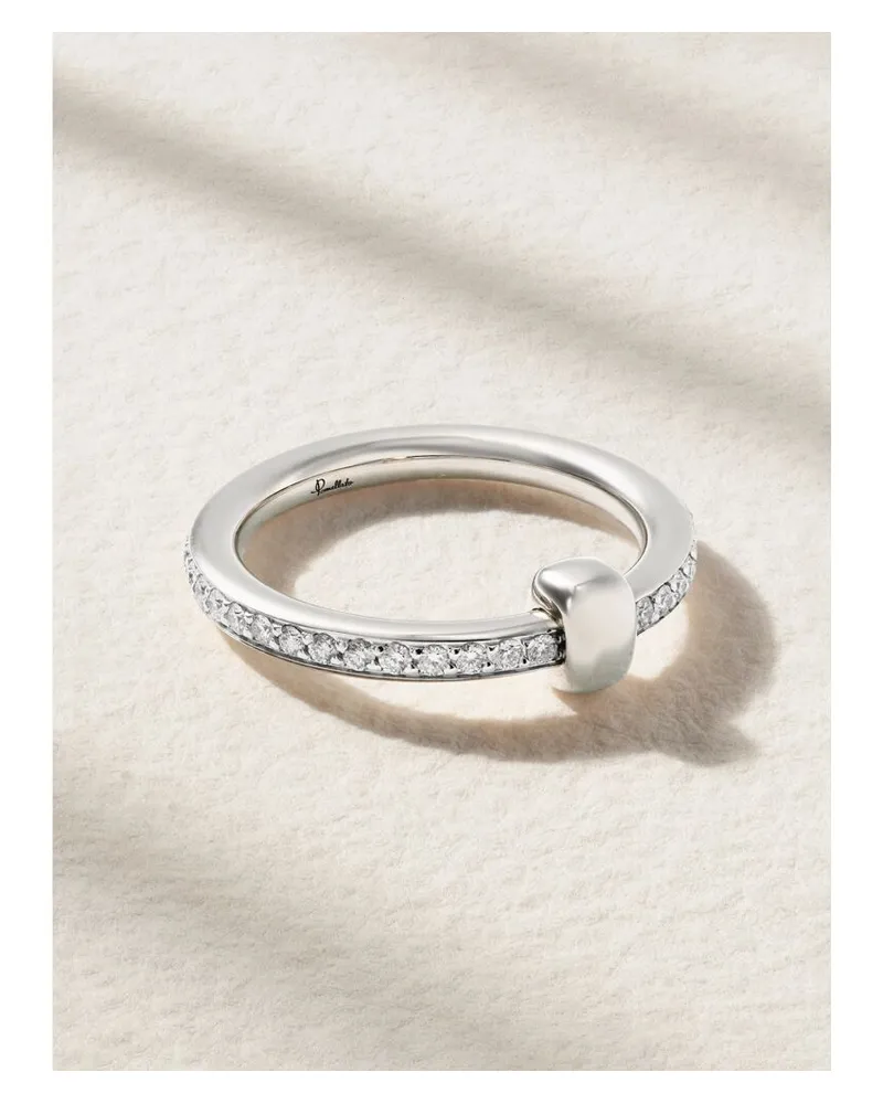 Pomellato Together Ring Aus 18 karat Roségold Mit Diamanten Und Rhodiumauflage - Silber Silber