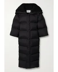 Balenciaga Cb Wattierter Oversized-mantel aus Gestepptem Shell Schwarz