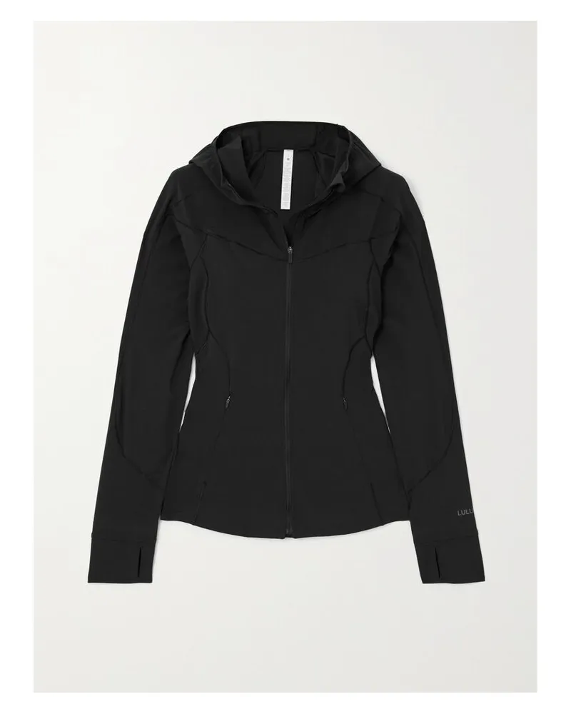 LULULEMON Mist Over Kapuzenjacke Aus Stretch-material Mit Recycelten Fasern - Schwarz Schwarz