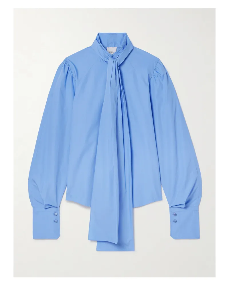 Patou Hemd Aus Baumwollpopeline Mit Schluppe - Blau Blau