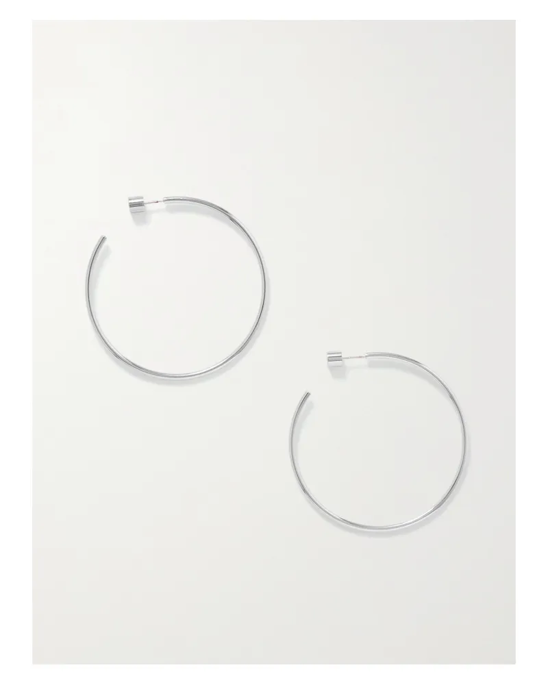 Jennifer Fisher Thread 50 Mm Verte Creolen Silber