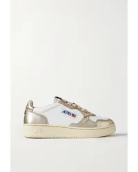 AUTRY Medalist Low Sneakers aus Metallic-leder Gold