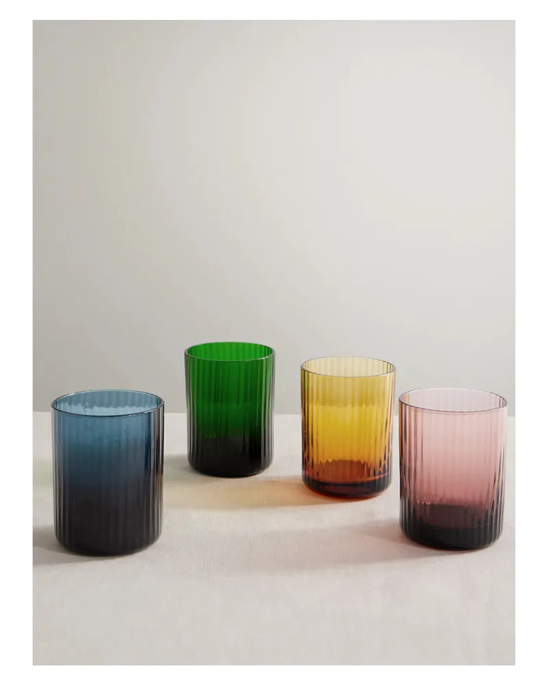 La DoubleJ Set Aus Vier Bechern Aus Muranoglas - Mehrfarbig Mehrfarbig