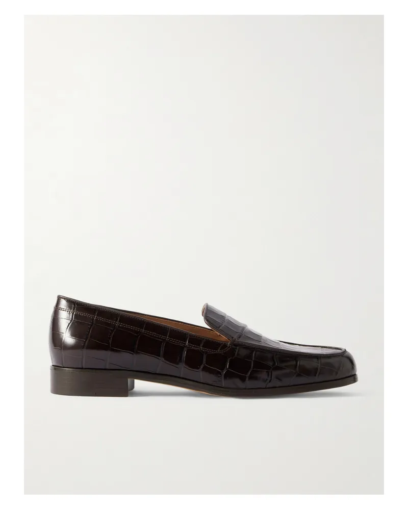 Emme Parsons Danielle Loafers Aus Glanzleder Mit Krokodileffekt - Braun Braun