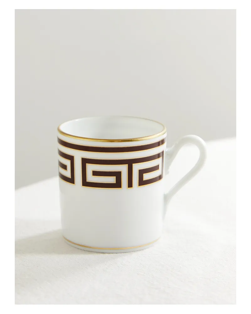 Ginori 1735 Labirinto Tasse Aus Porzellan Mit Vergoldeten Details - Weiß Weiß