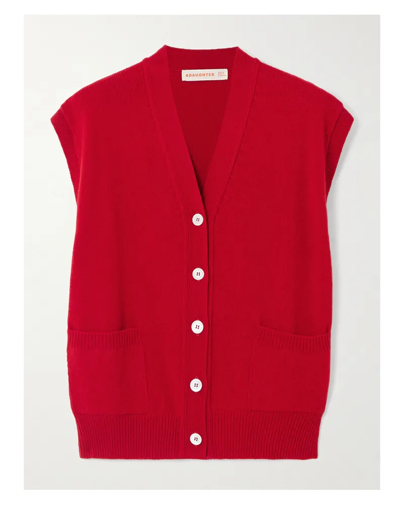 &Daughter Wexford Wool Vest - Red Red
