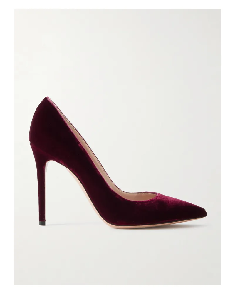 Gianvito Rossi Gianvito 105 Velvet Pumps - Burgundy Burgundy