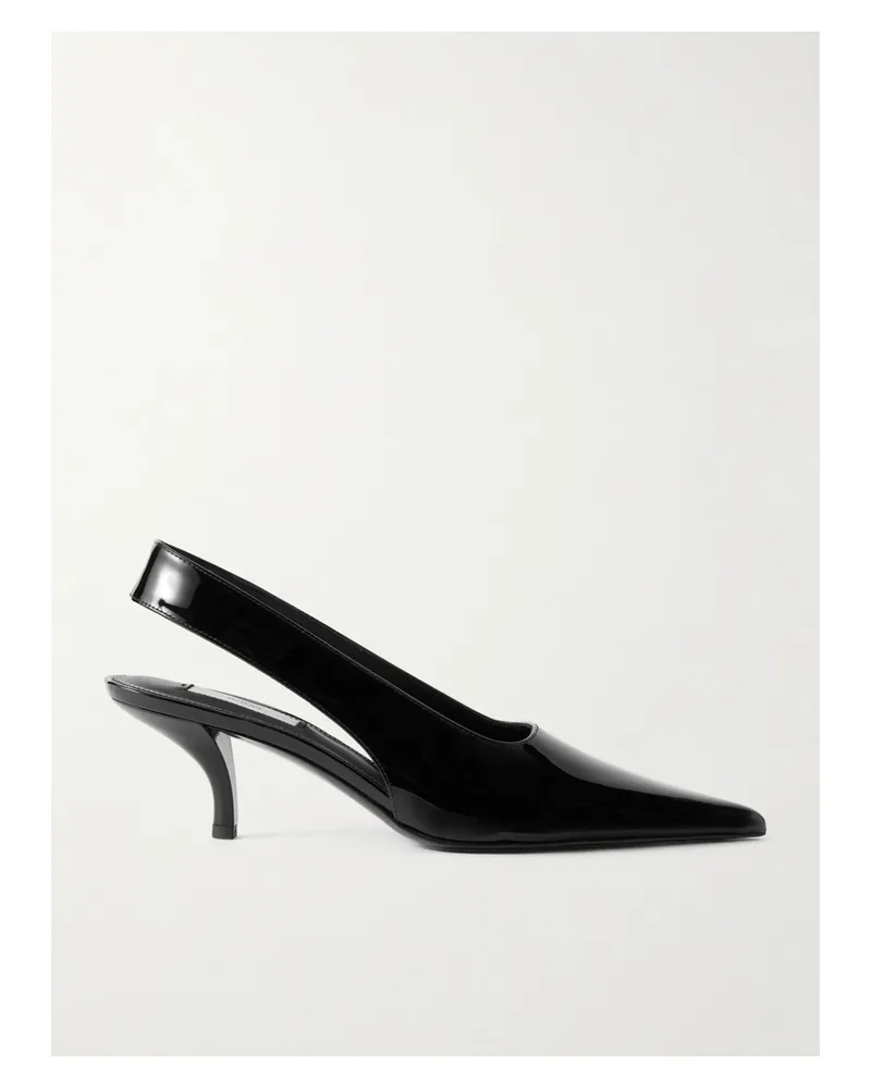 Totême Patent-leather Slingback Pumps - Black Black