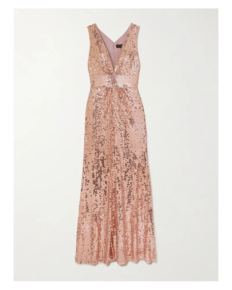 Jenny Packham Supernova Robe Aus Tüll Mit Pailletten Und Verzierungen - Pink Pink