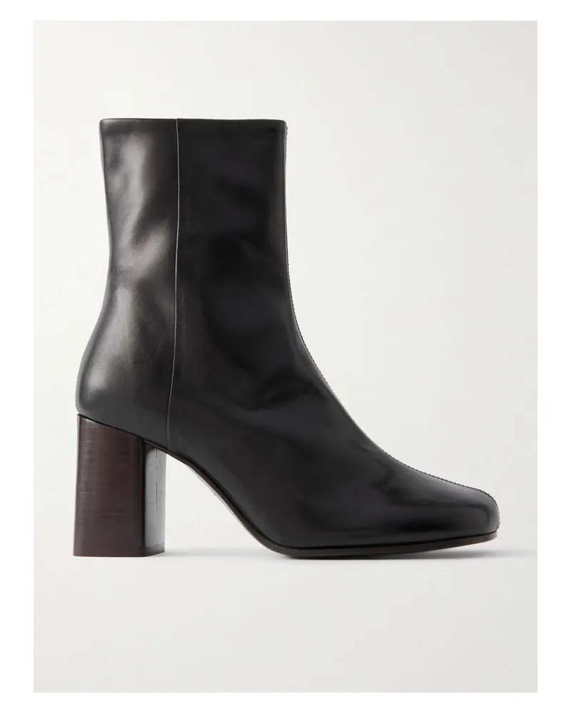 Christophe Lemaire Anatomic Ankle Boots Aus Leder - Schwarz Schwarz
