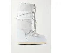 Icon Shell And Faux Leather Snow Boots - Gray