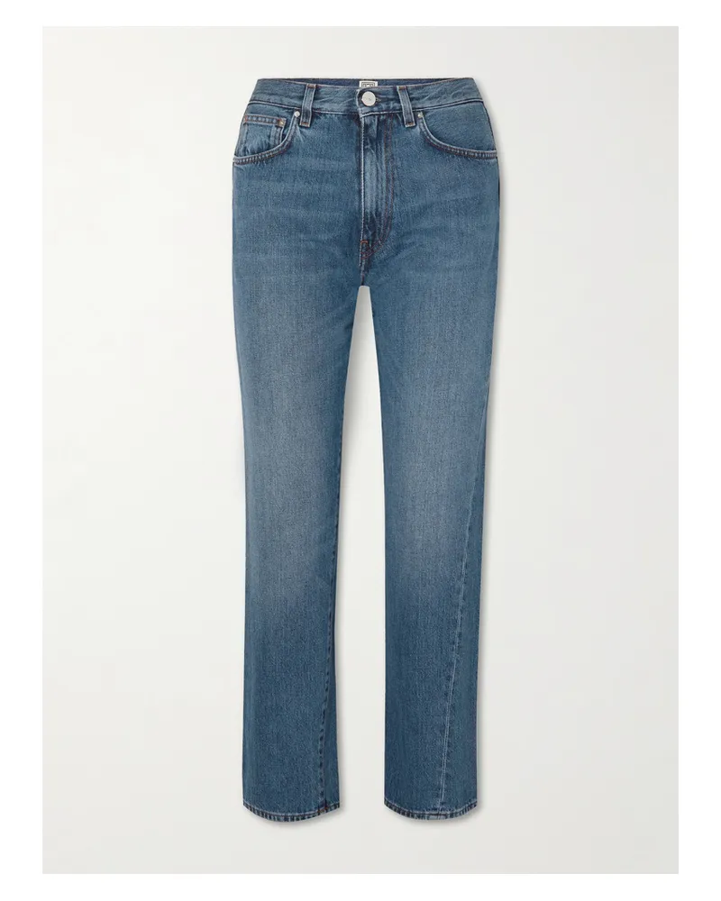 Totême Twisted Seam High-rise Straight-leg Jeans - Blue Blue