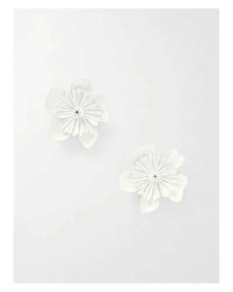 Chloé Oversized Resin Clip Earrings - White White