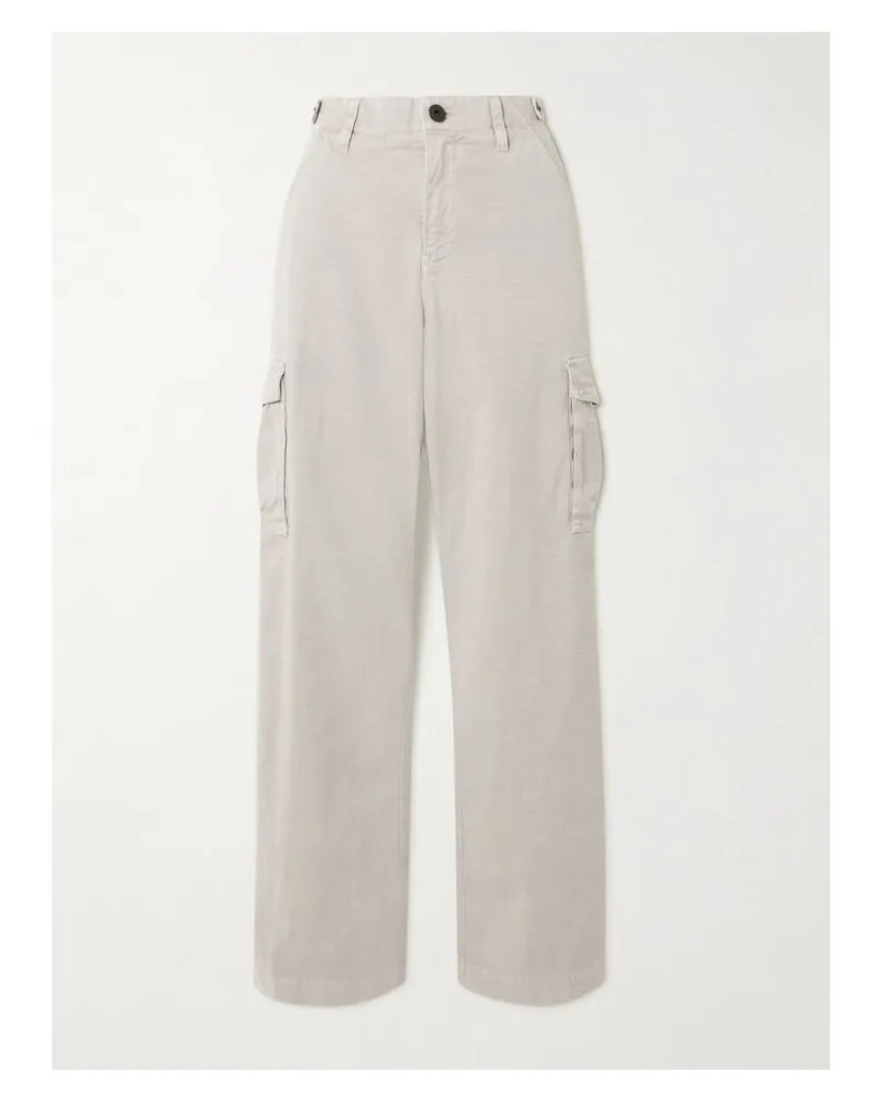 James Perse Cargohose Mit Geradem Bein Aus Twill Aus Einer Baumwollmischung - Ecru Ecru