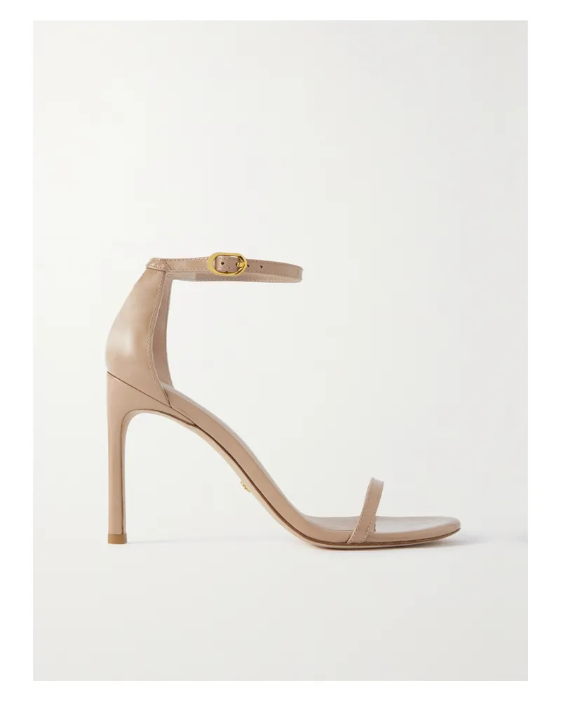 Stuart Weitzman Nudistsong Sandalen Aus Lackleder - Neutral Neutral