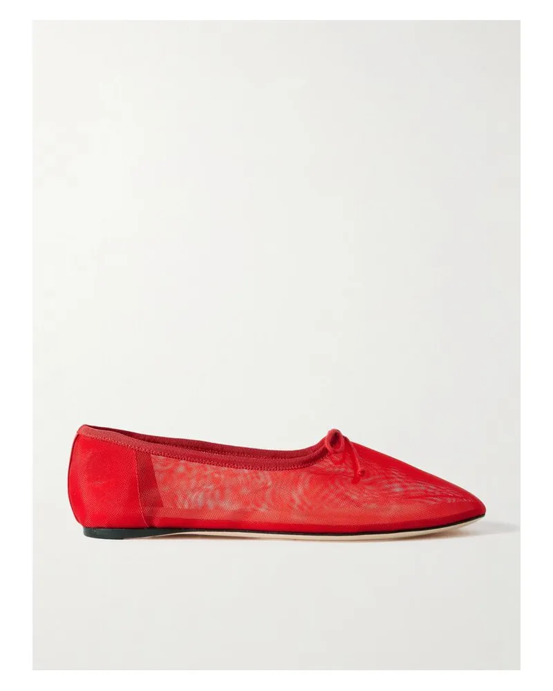 Loeffler Randall Landon Soft Ballerinas Aus Mesh Mit Schleife - Rot Rot