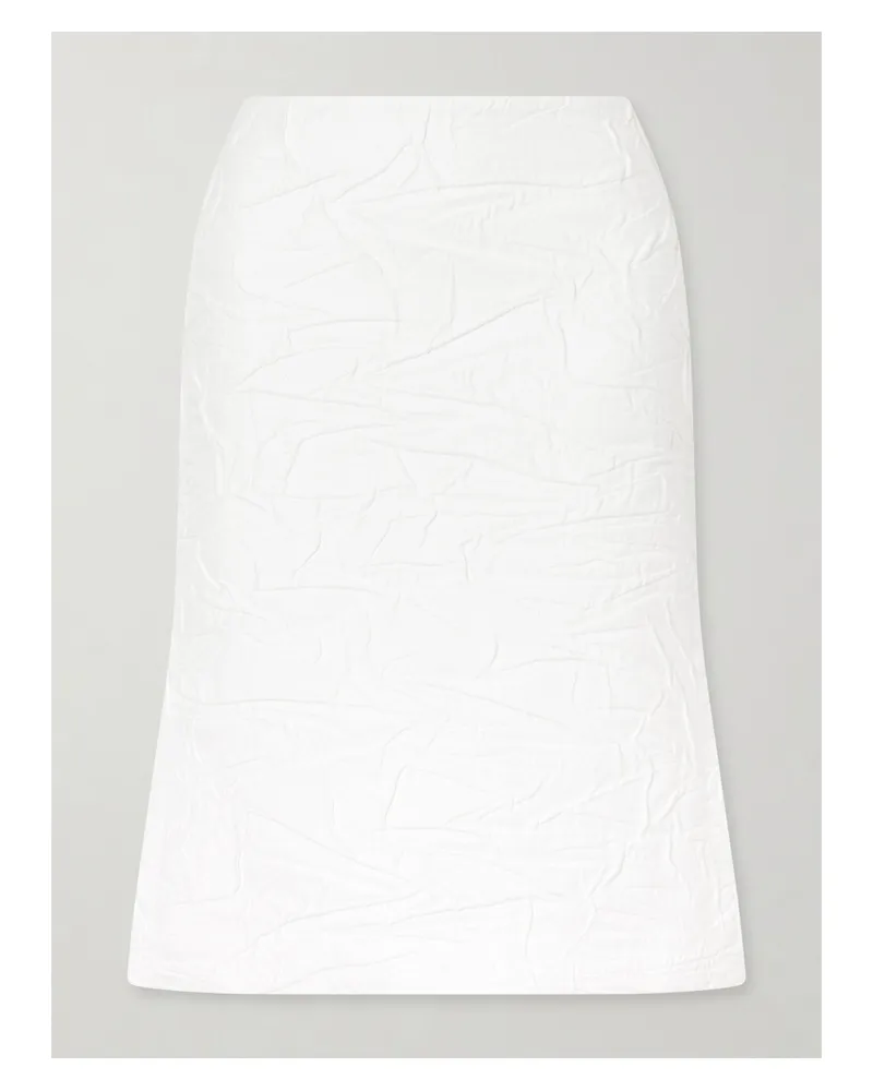 SHUSHU/TONG Crinkled Cotton-blend Mini Skirt - White White