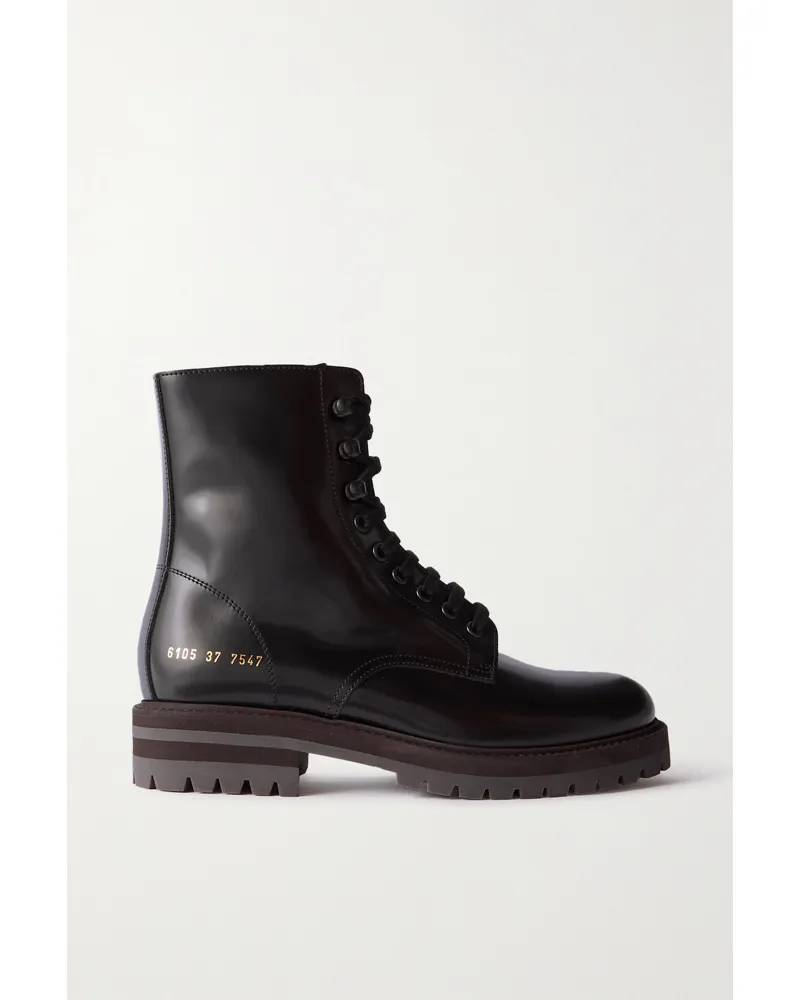 Common Projects Schnürstiefel aus Leder Schwarz