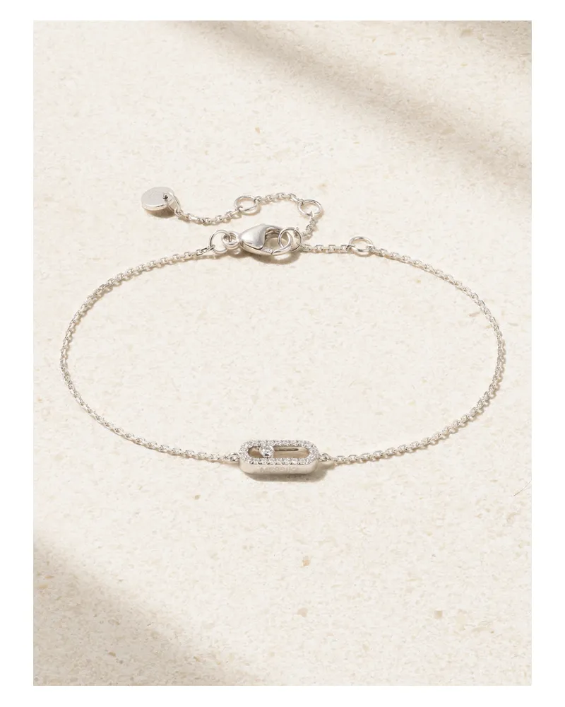 Messika Move Uno Armband Aus 18 Karat Weißgold Mit Diamanten - Silber Silber