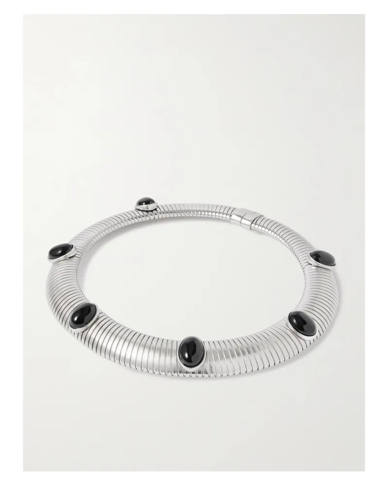 JULIETTA Celeste Kette Aus Rhodiniertem Metall Mit Onyxen - Silber Silber