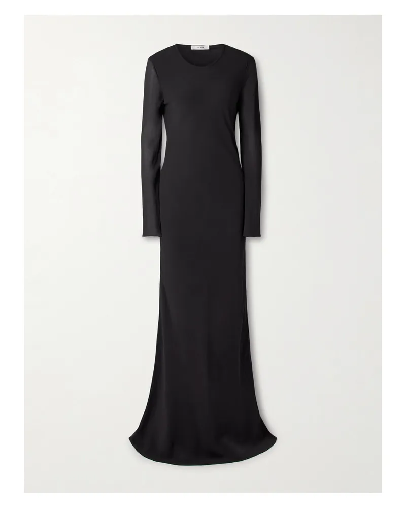 The Row Merita Silk-georgette Gown - Black Black