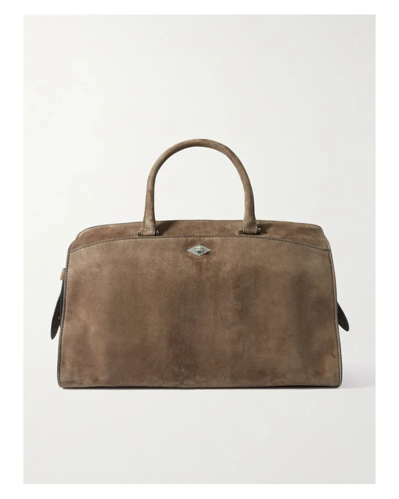 Métier Private Eye Medium Suede Tote - Brown Brown