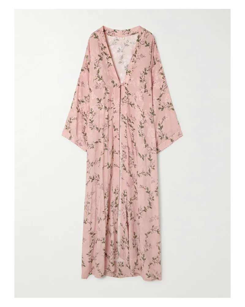 AGUA BENDITA Amanda Wisteria Strandkleid Aus Jacquard Mit Blumenprint - Pink Pink