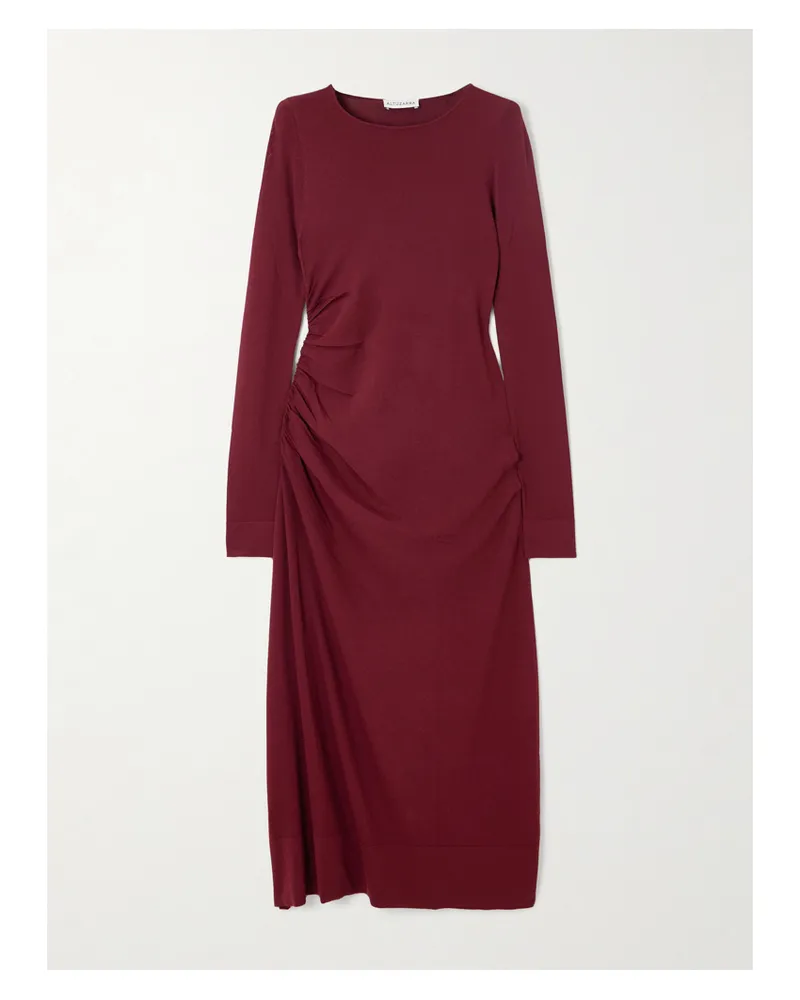 Altuzarra Robb Midikleid Aus Strick Mit Raffungen - Burgunder Burgunder