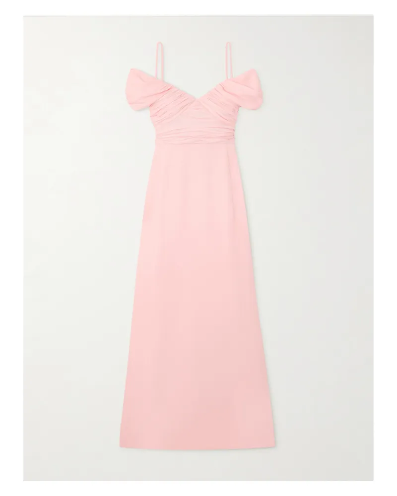 Giambattista Valli Schulterfreie Robe Aus Crêpe Mit Raffungen - Pink Pink