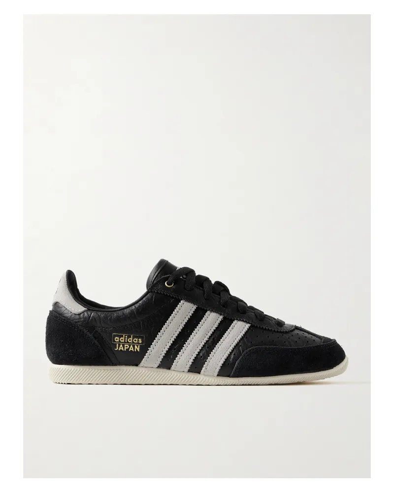 adidas Japan Sneakers Aus Veloursleder Und Strukturiertem Leder - Schwarz Schwarz