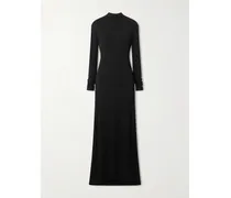 Open-back Crepe-jersey Gown - Black