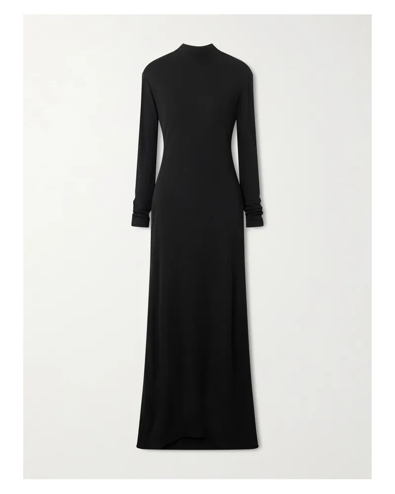 Tom Ford Open-back Crepe-jersey Gown - Black Black