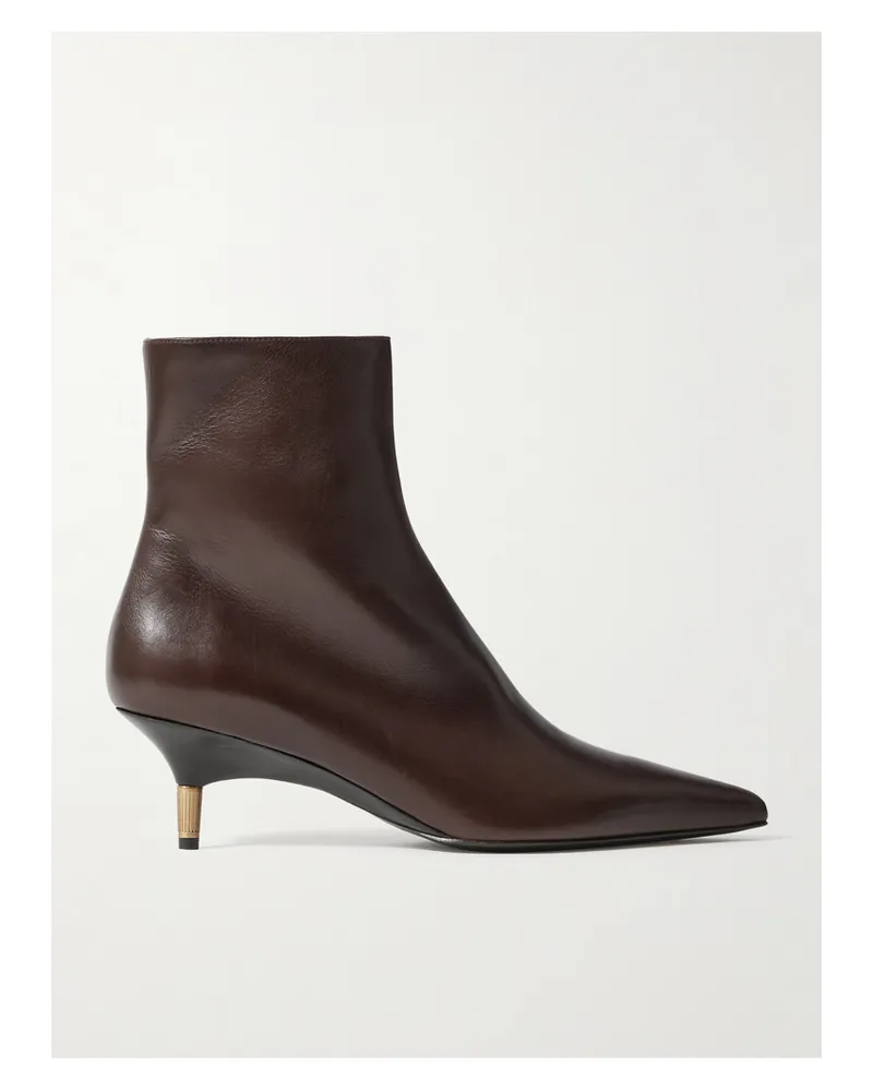 KHAITE Bella Ankle Boots Aus Leder - Braun Braun
