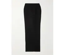 Maxirock Aus Bouclé Aus Einer Wollmischung - Schwarz