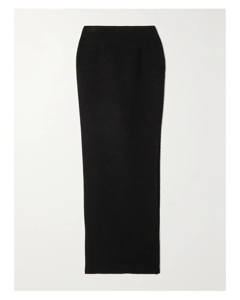 Alessandra Rich Maxirock Aus Bouclé Aus Einer Wollmischung - Schwarz Schwarz