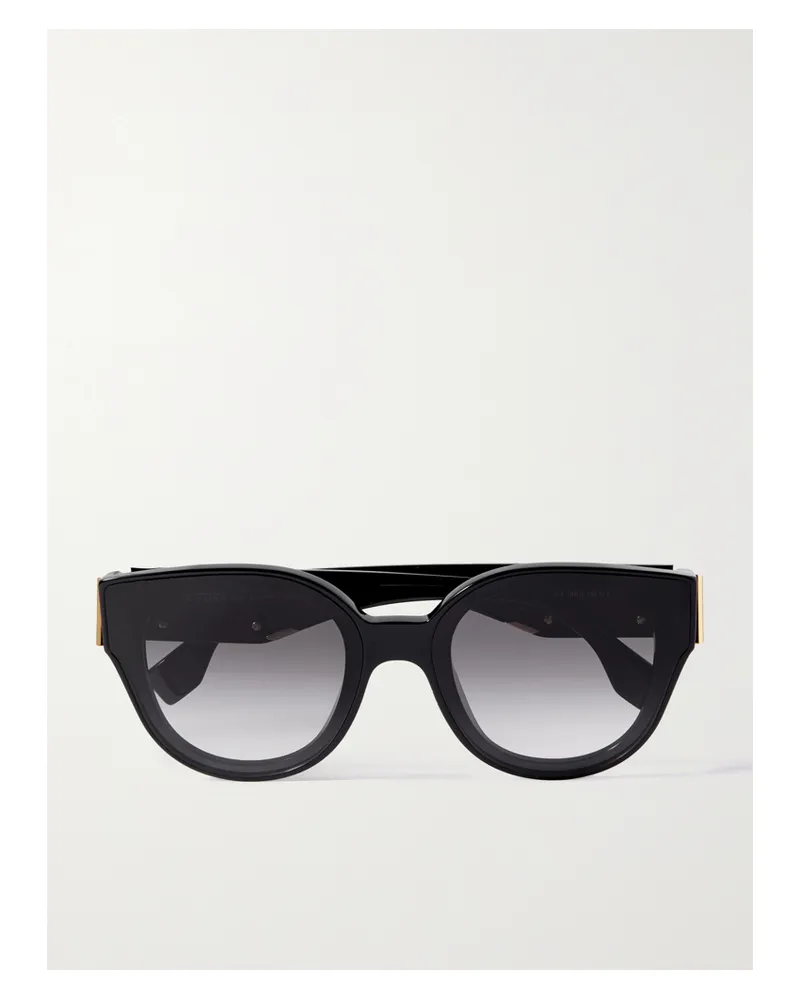 Fendi First D-frame Embellished Acetate Sunglasses - Black Black