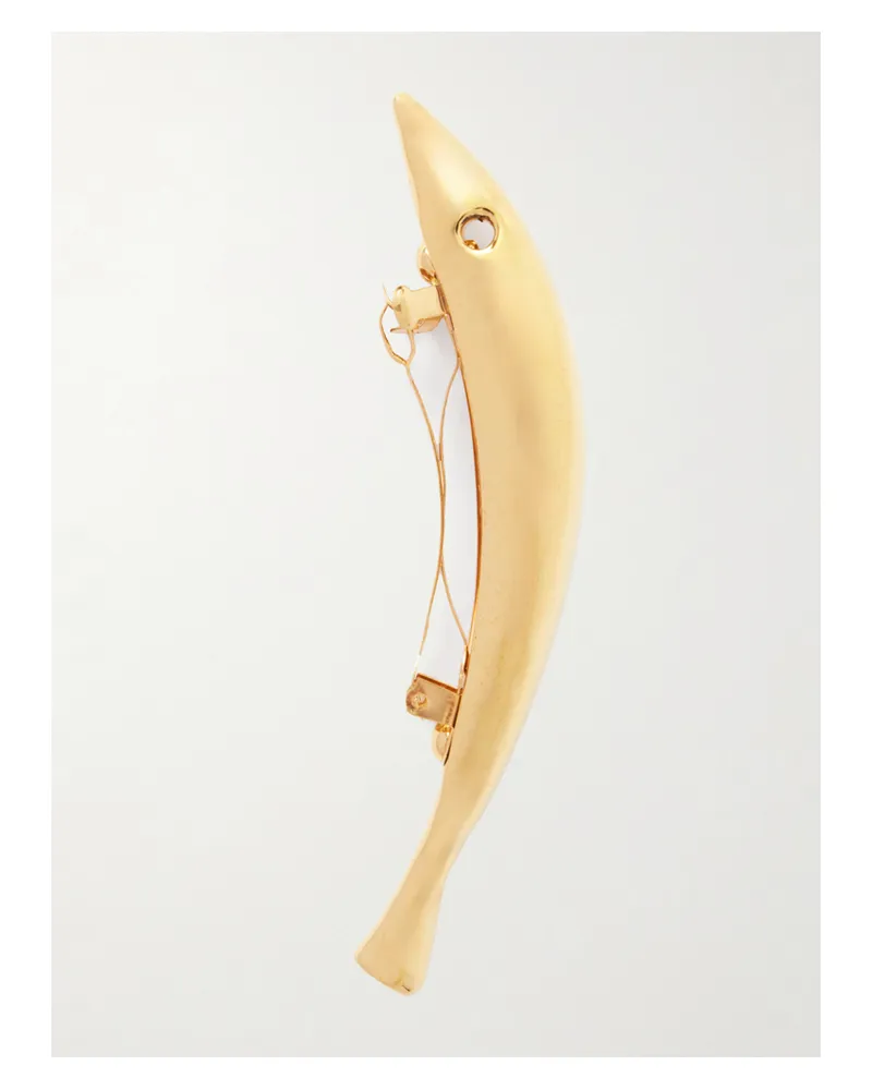 Bottega Veneta Goldfarbene Haarspange Gold