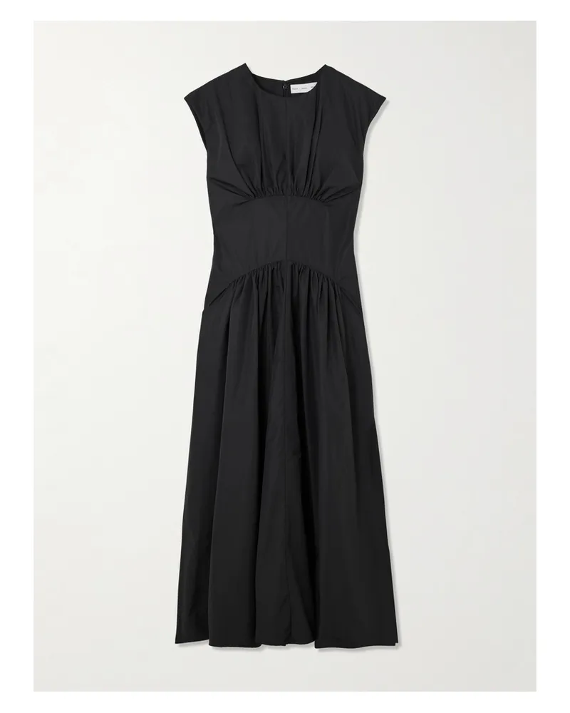 Proenza Schouler Nyssa Midikleid Aus Shell Mit Raffungen - Schwarz Schwarz