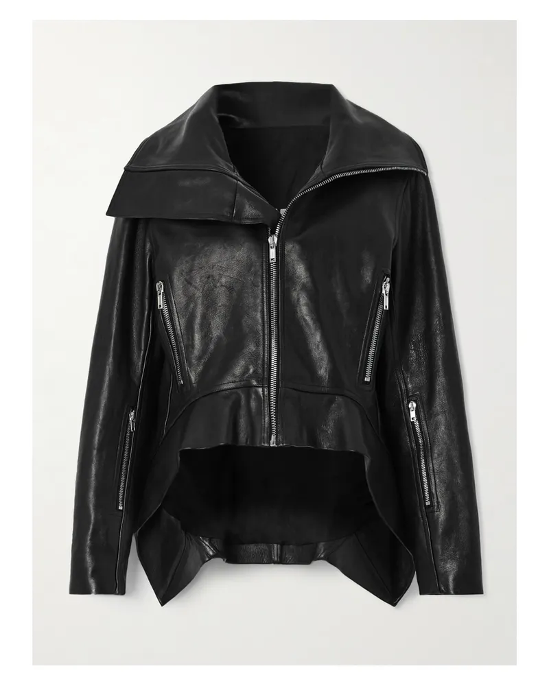 Rick Owens Exploder Lederjacke - Schwarz Schwarz