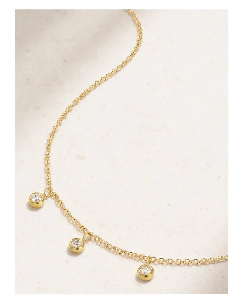 Jennifer Meyer Kette Aus 18 Karat Gold Mit Diamanten Gold