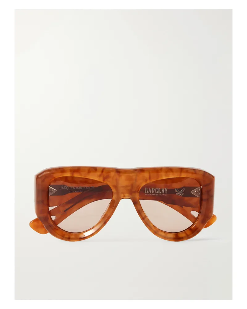 Jacques Marie Mage Barclay Sonnenbrille Mit D-rahmen Aus Azetat In Hornoptik Horn