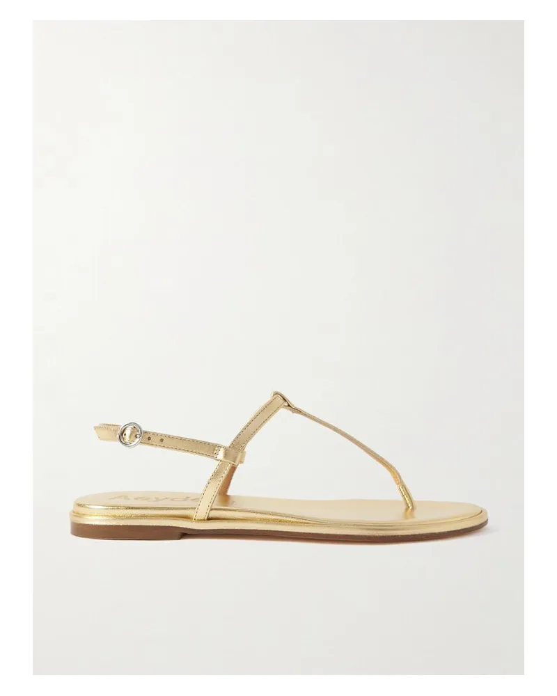 aeyde Nala Zehensandalen Aus Metallic-leder - Gold Gold